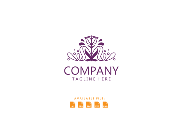 Beauty Floral Ornament Vintage Logo: Premium Graphics & Illustrations for Branding
