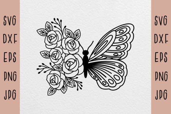 Butterfly in Svg, Floral Butterfly Graphics and Illustrations Review