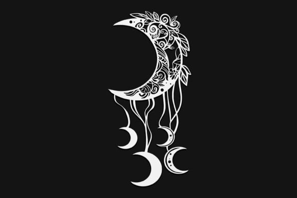 Floral Crescent Moon Drawing 64: A Publisher’s Take on Modern Graphics and Illustrations