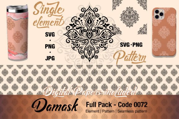 Floral Damask Motif Element Pack - 0072 Review