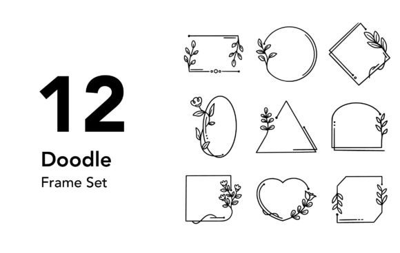 Floral Doodle Frame Graphics and Illustrations Review