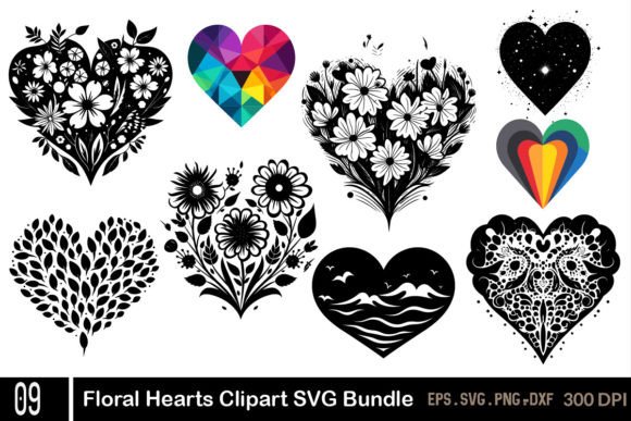 Floral Hearts Svg Bundle, Valentines Svg Review
