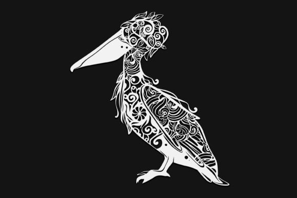 Floral Pelican Mandala Drawing 110 Graphics and Illustrations Review