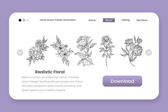 Hand Drawn Realistic Floral Graphics and Illustrations Review