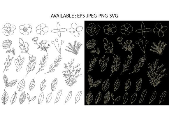 Line Floral Bundles: Graphics and Illustrations Review
