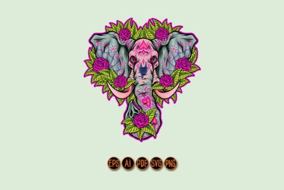 Mexican Floral Elephant Ornament Graphics and Illustrations Review