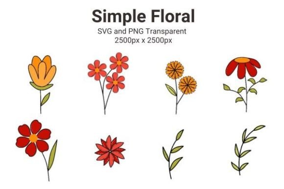 Simple Floral Graphics and Illustrations for Local Branding