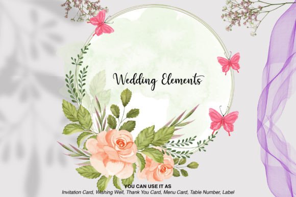 Watercolor Floral Handmade Wreath: Graphics and Illustrations for Local Brands