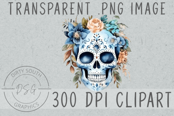 Watercolor Floral Sugar Skull Graphics and Illustrations Review